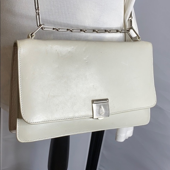 Marc Cross Vintage Smooth Light Grey Leather Bag - Picture 2 of 13